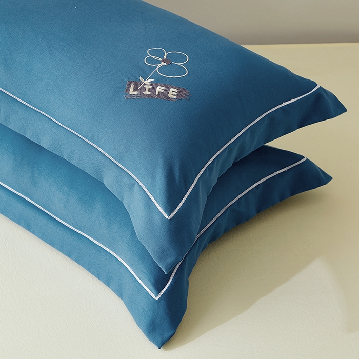 91家纺网 家纺一手货源 找家纺 丰淘 2024新款向阳花开枕套 向阳花开-浅蓝