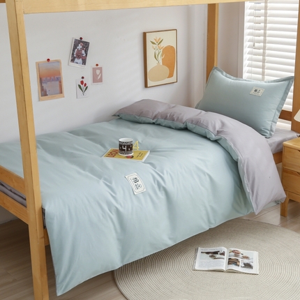 91家纺网 家纺一手货源 找家纺 （总）乐旗家纺 2025新款全棉床笠款学生上下铺宿舍三件套六件套