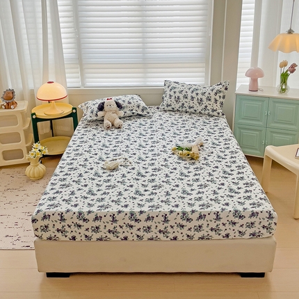 91家纺网 家纺一手货源 找家纺 （总）楠沐家纺 2025新款亲肤印花芦荟棉水洗棉床笠系列