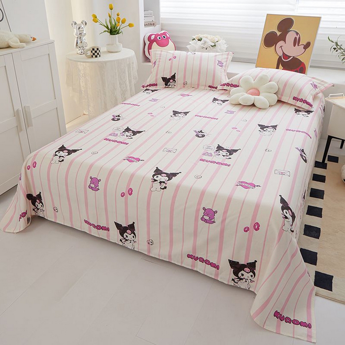 91家纺网 家纺一手货源 找家纺 一米阳光 2024新款卡通春夏棉加豆豆被 库洛米粉棉加豆豆被