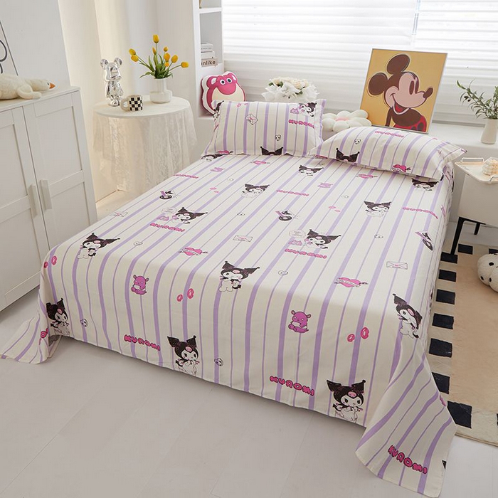 91家纺网 家纺一手货源 找家纺 一米阳光 2024新款卡通春夏棉加豆豆被 库洛米紫棉加豆豆被