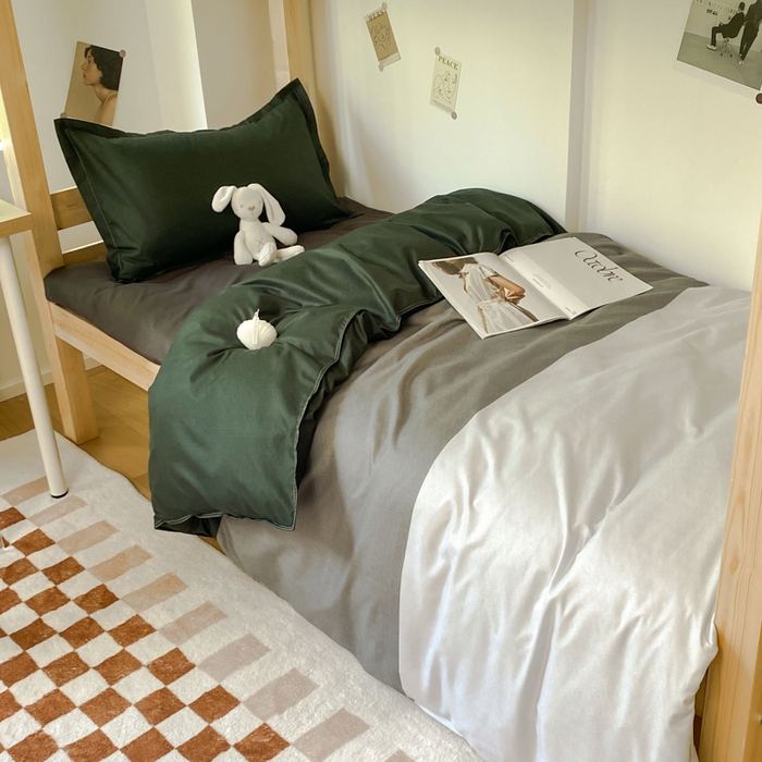 91家纺网 家纺一手货源 找家纺 雅蔓依 2025新款亲肤芦荟棉宿舍上下铺单人床学生三件套六件套 空间