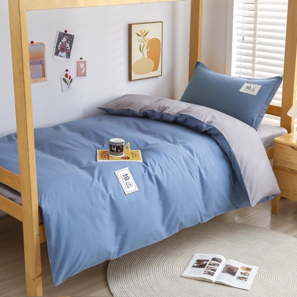 91家纺网 家纺一手货源 找家纺 （总）乐旗家纺 2025新款全棉床笠款学生上下铺宿舍三件套六件套