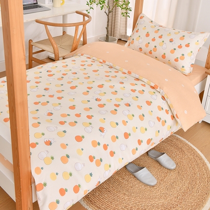 91家纺网 家纺一手货源 找家纺 （总）乐旗家纺 2025新款全棉床笠款学生上下铺宿舍三件套六件套