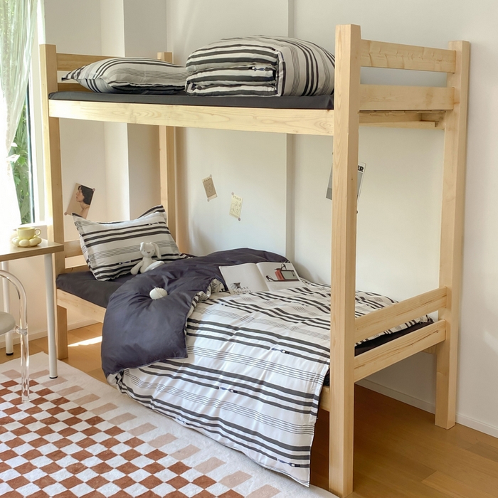 91家纺网 家纺一手货源 找家纺 雅蔓依 2025新款亲肤芦荟棉宿舍上下铺单人床学生三件套六件套 罗拉