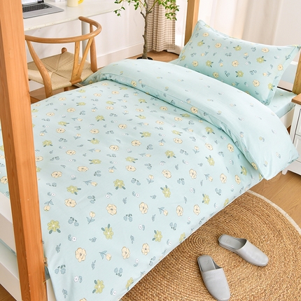 91家纺网 家纺一手货源 找家纺 （总）乐旗家纺 2025新款全棉床笠款学生上下铺宿舍三件套六件套