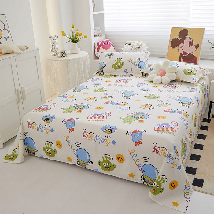 91家纺网 家纺一手货源 找家纺 一米阳光 2024新款卡通春夏棉加豆豆被 巴斯光年蓝棉加豆豆被