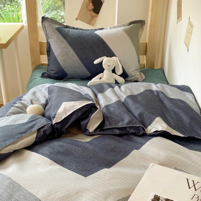 91家纺网 家纺一手货源 找家纺 雅蔓依 2025新款亲肤芦荟棉宿舍上下铺单人床学生三件套六件套 巴尔曼