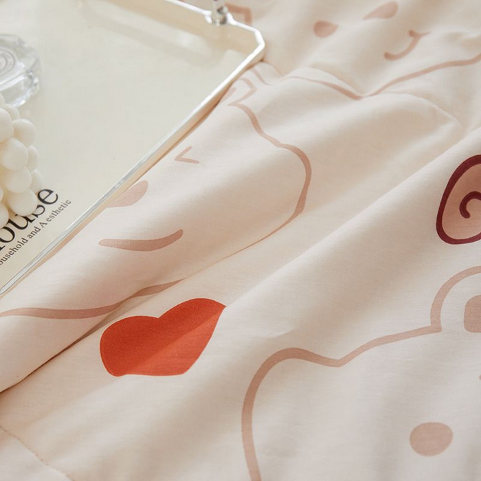 91家纺网 家纺一手货源 找家纺 一米阳光 2024新款卡通春夏棉加豆豆被 维尼熊棉加豆豆被