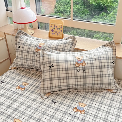 91家纺网 家纺一手货源 找家纺 （总）菲梵家纺 2025新款喷气小清新全棉印花单品枕套 