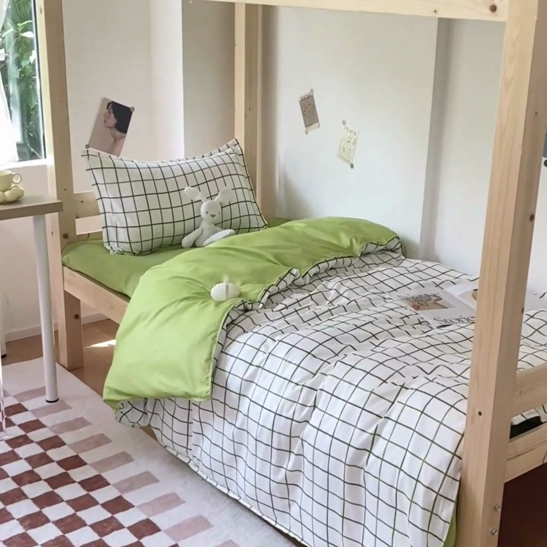 91家纺网 家纺一手货源 找家纺 雅蔓依 2025新款亲肤芦荟棉宿舍上下铺单人床学生三件套六件套 悉尼