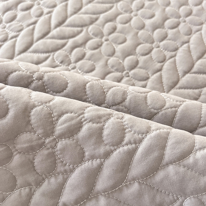 91家纺网 家纺一手货源 找家纺 唐人居 2025新款韩式花边蝴蝶结床盖四件套-优雅恋人 优雅恋人-浅灰