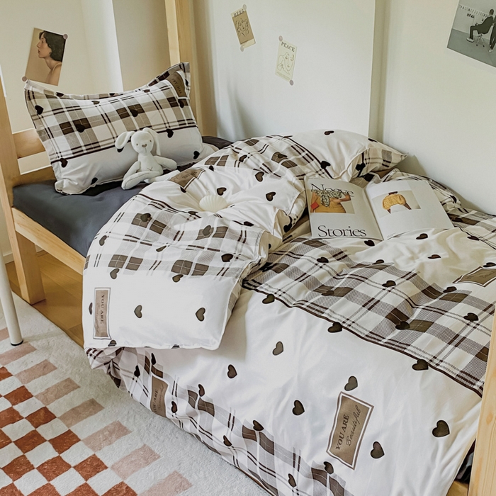 91家纺网 家纺一手货源 找家纺 雅蔓依 2025新款亲肤芦荟棉宿舍上下铺单人床学生三件套六件套 伯格