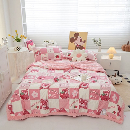 91家纺网 家纺一手货源 找家纺 （总）一米阳光 2024新款卡通春夏棉加豆豆被