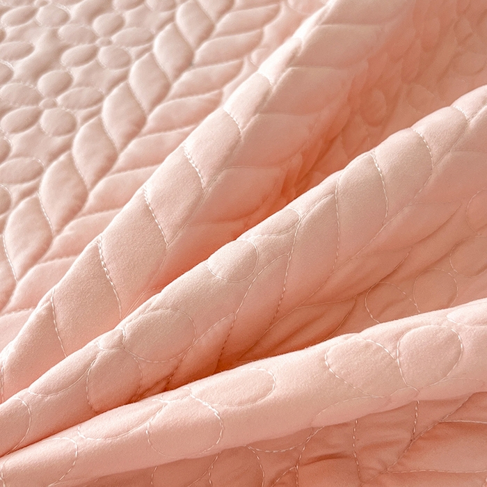 91家纺网 家纺一手货源 找家纺 唐人居 2025新款韩式花边蝴蝶结床盖四件套-优雅恋人 优雅恋人-浅粉