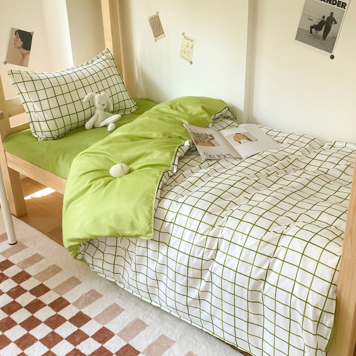 91家纺网 家纺一手货源 找家纺 雅蔓依 2025新款亲肤芦荟棉宿舍上下铺单人床学生三件套六件套 悉尼