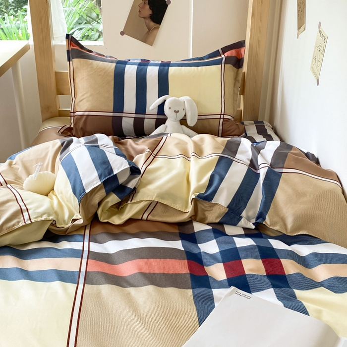 91家纺网 家纺一手货源 找家纺 雅蔓依 2025新款亲肤芦荟棉宿舍上下铺单人床学生三件套六件套 米兰格调