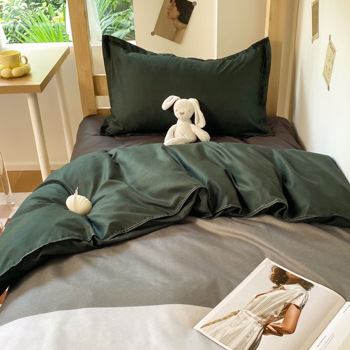 91家纺网 家纺一手货源 找家纺 雅蔓依 2025新款亲肤芦荟棉宿舍上下铺单人床学生三件套六件套 空间