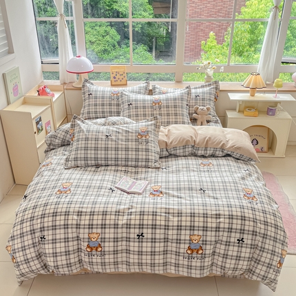 91家纺网 家纺一手货源 找家纺 （总）菲梵家纺 2025新款喷气小清新全棉印花四件套（预留缩水）