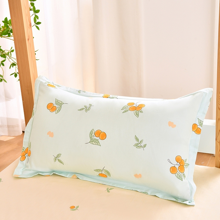 91家纺网 家纺一手货源 找家纺 乐旗家纺 2024新款全棉印花学生上下铺宿舍三件套六件套 橙子汽水