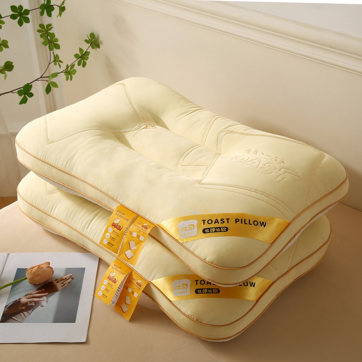 91家纺网 家纺一手货源 找家纺 （总）蔻眠 2024新款超柔深睡Q弹吐司面包护颈枕头学生成人枕芯