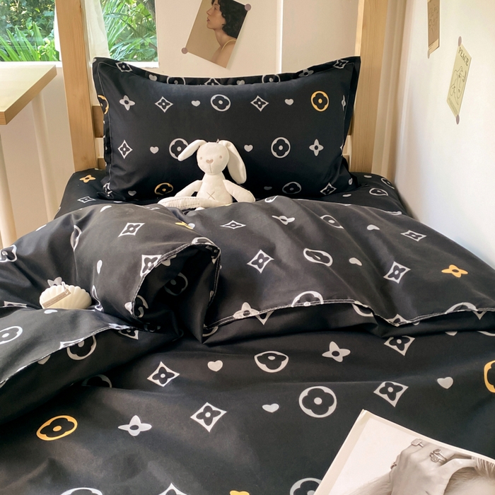 91家纺网 家纺一手货源 找家纺 雅蔓依 2025新款亲肤芦荟棉宿舍上下铺单人床学生三件套六件套 潮牌