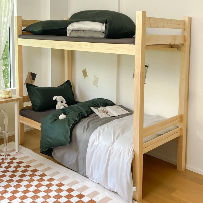 91家纺网 家纺一手货源 找家纺 雅蔓依 2025新款亲肤芦荟棉宿舍上下铺单人床学生三件套六件套 空间