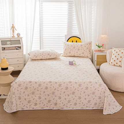 91家纺网 家纺一手货源 找家纺 （总）慕希 2024新款三枚缎卡老粗布床单单品（直角床单 没有花边）