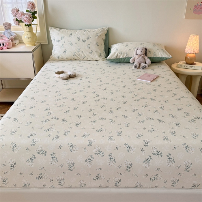 91家纺网 家纺一手货源 找家纺 名兮家居 2024新款全棉卡通印花床笠 妃子笑