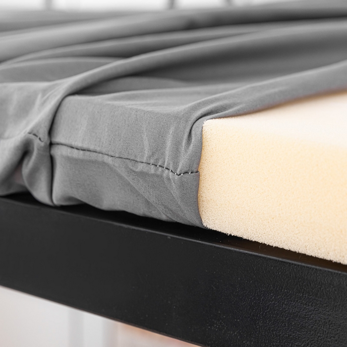 91家纺网 家纺一手货源 找家纺 楠沐家纺 2025新款大学生床垫套可拆洗学生宿舍亲肤床垫套 深灰