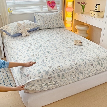 91家纺网 家纺一手货源 找家纺 （总）名兮家居 2024新款全棉卡通印花床笠