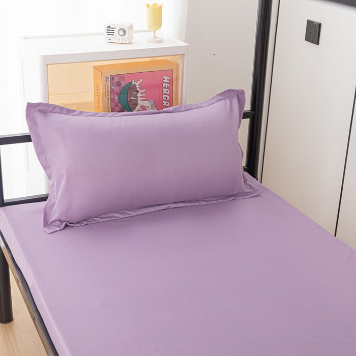 91家纺网 家纺一手货源 找家纺 楠沐家纺 2025新款大学生床垫套可拆洗学生宿舍亲肤床垫套 浅紫