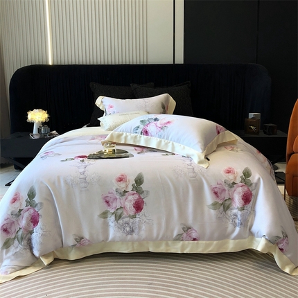 91家纺网 家纺一手货源 找家纺 （总）佳汐蓝家纺 2024新款60兰精天丝四件套-芙洛琳