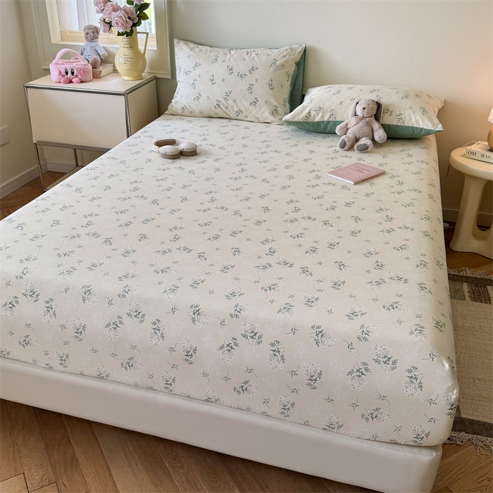 91家纺网 家纺一手货源 找家纺 名兮家居 2024新款全棉卡通印花床笠 妃子笑