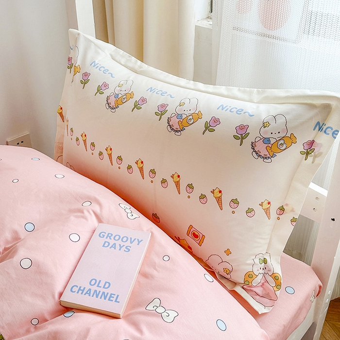 91家纺网 家纺一手货源 找家纺 金鑫汇家纺 2024新款全棉宿舍印花三件套第一批 糖水日记