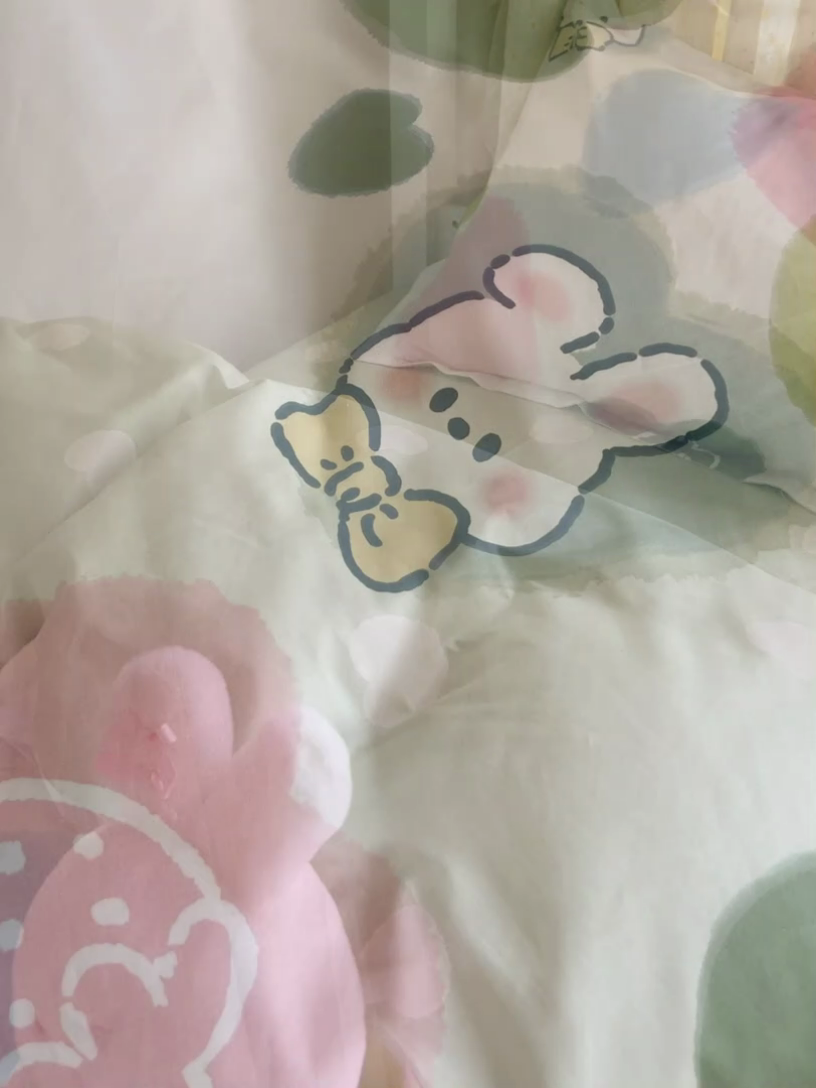 91家纺网 家纺一手货源 找家纺 金鑫汇家纺 2024新款全棉宿舍印花三件套第一批 心心念念