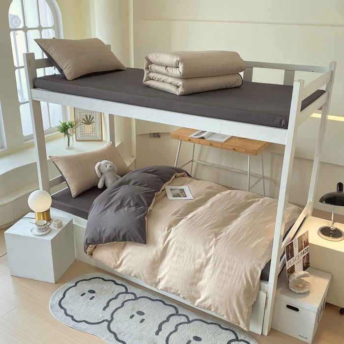 91家纺网 家纺一手货源 找家纺 金鑫汇家纺 2024新款A类长绒棉提花学生套件 纵横阡陌