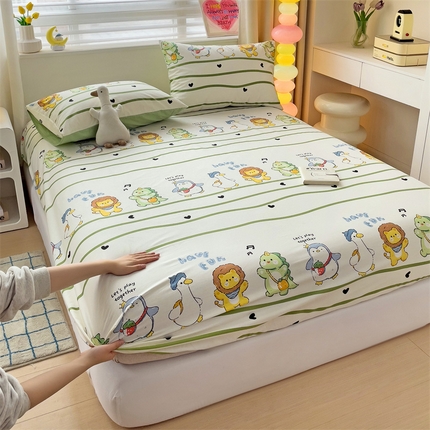 91家纺网 家纺一手货源 找家纺 （总）名兮家居 2024新款全棉卡通印花床笠