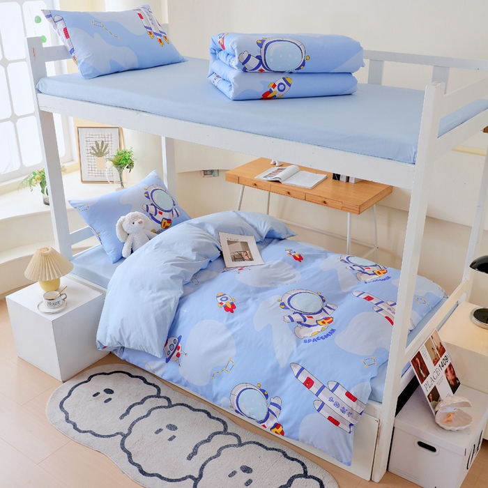 91家纺网 家纺一手货源 找家纺 金鑫汇家纺 2024新款全棉宿舍印花三件套第二批 星际穿越