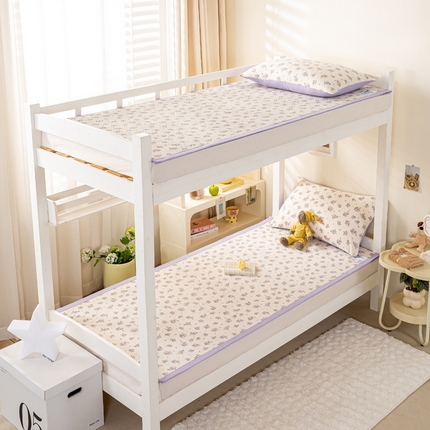 91家纺网 家纺一手货源 找家纺 芷凡家纺 2024新款A类水洗双层纱学生床软垫 半秋风铃