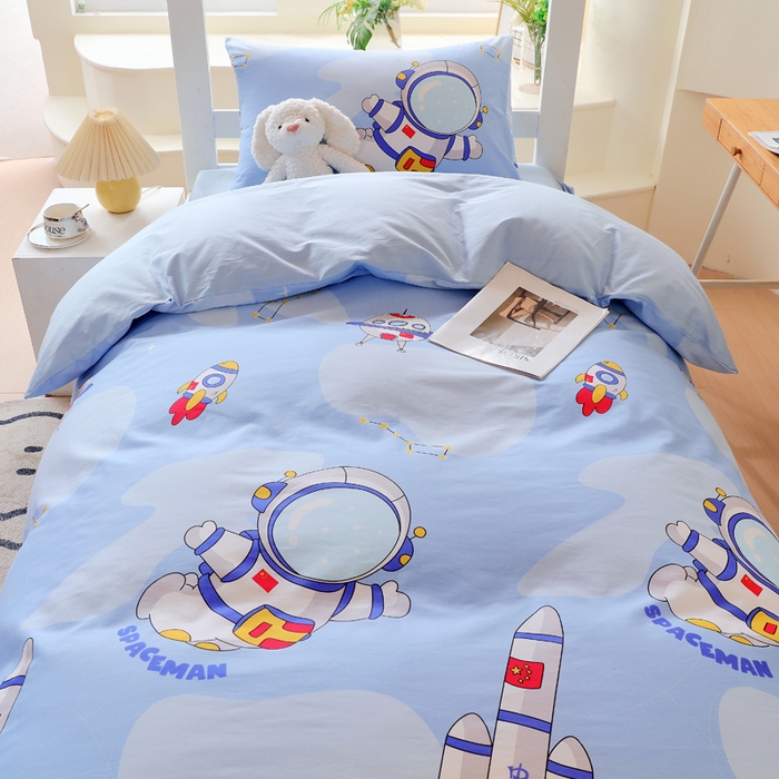 91家纺网 家纺一手货源 找家纺 金鑫汇家纺 2024新款全棉宿舍印花三件套第二批 星际穿越