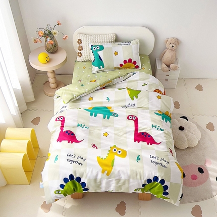 91家纺网 家纺一手货源 找家纺 （总）芭伯妮 2025新款AB版全棉幼儿园三件套六件套