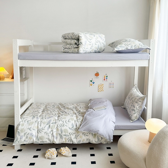 91家纺网 家纺一手货源 找家纺 金鑫汇家纺 2024新款全棉宿舍印花三件套第一批 诗情画意