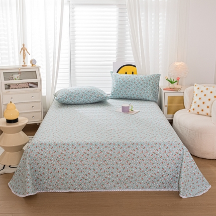 91家纺网 家纺一手货源 找家纺 （总）慕希 2024新款三枚缎卡老粗布床单单品（直角床单 没有花边）