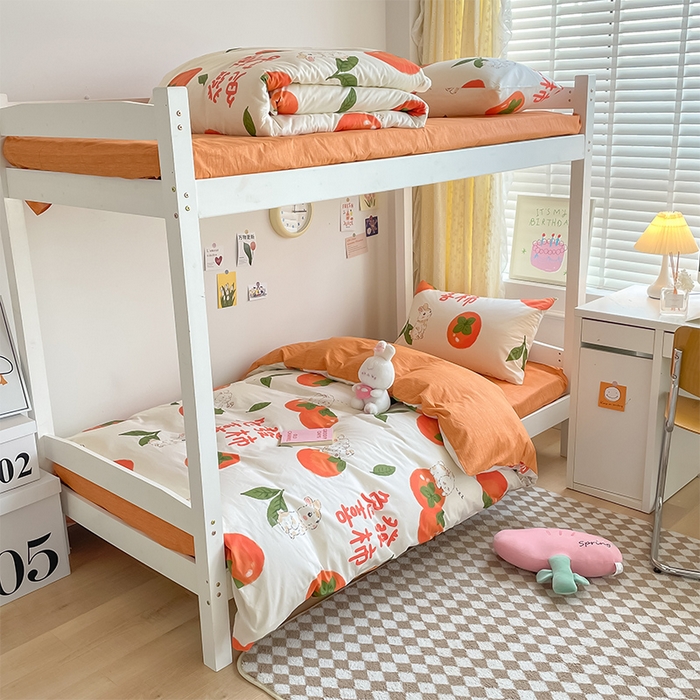 91家纺网 家纺一手货源 找家纺 金鑫汇家纺 2024新款全棉宿舍印花三件套第一批 发财兔