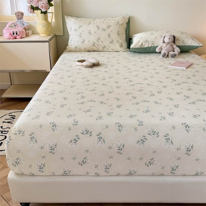 91家纺网 家纺一手货源 找家纺 名兮家居 2024新款全棉卡通印花床笠 妃子笑