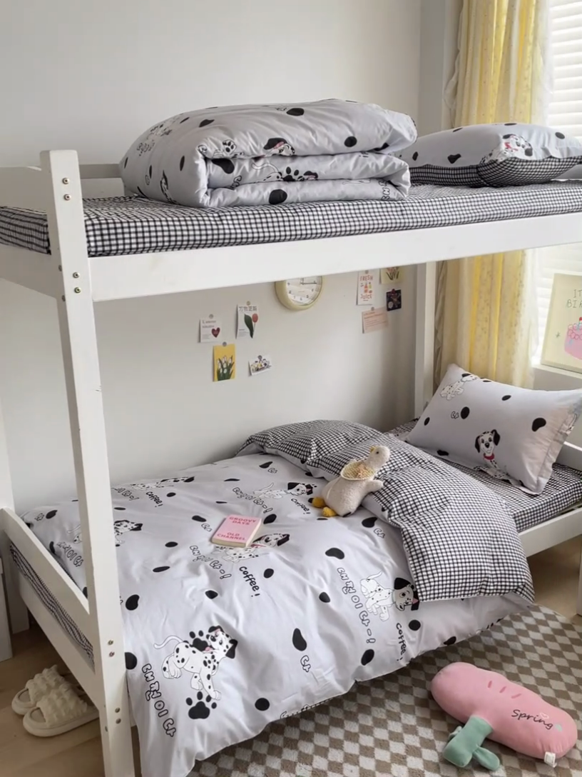 91家纺网 家纺一手货源 找家纺 金鑫汇家纺 2024新款全棉宿舍印花三件套第一批 小可爱