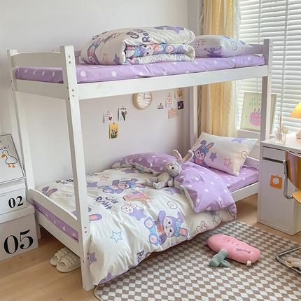 金鑫汇家纺 2024新款全棉宿舍印花三件套第一批 梦幻兔