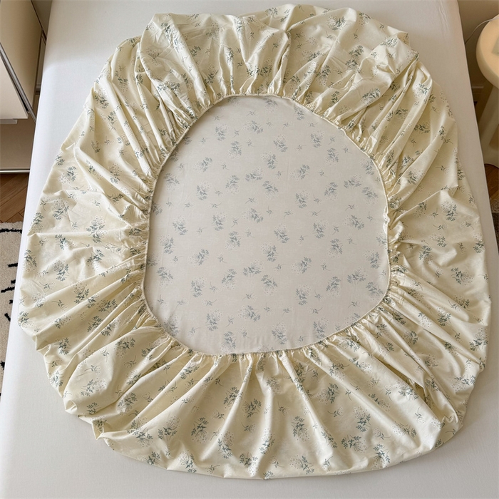 91家纺网 家纺一手货源 找家纺 名兮家居 2024新款全棉卡通印花床笠 妃子笑