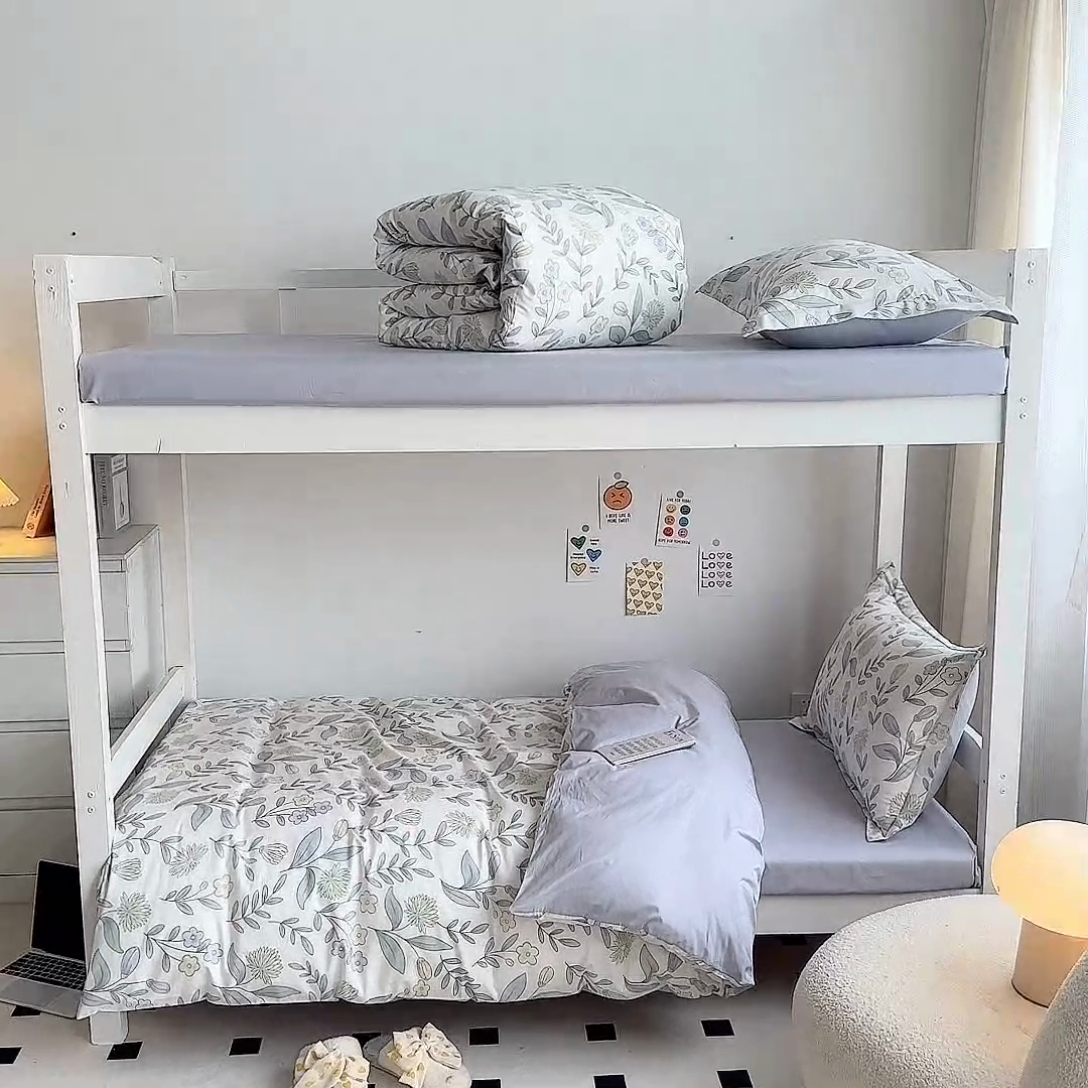 91家纺网 家纺一手货源 找家纺 金鑫汇家纺 2024新款全棉宿舍印花三件套第一批 诗情画意